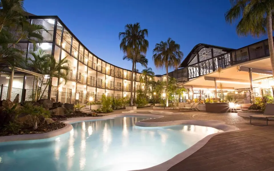 Mantra Club Croc pool and surrounding hotel buildings